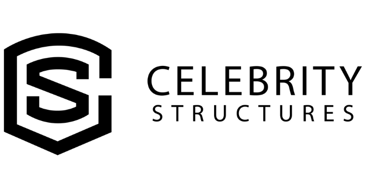 Celebrity structures logo for portable storage buildings for rent or sale in Hammond LA